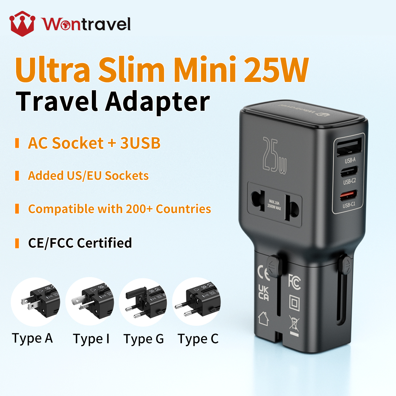 UltraSlim Mini 25W Travel Adapter